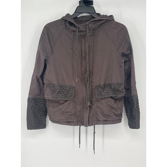 Hei‎ Hei Anthropologie Military Style Jacket Lace Size S Grunge Warcore Preppy - Picture 1 of 6
